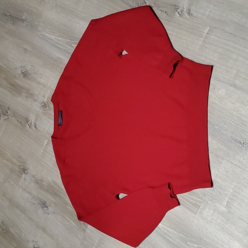 Brooks Brothers red cashmere v-neck sweater men size 38